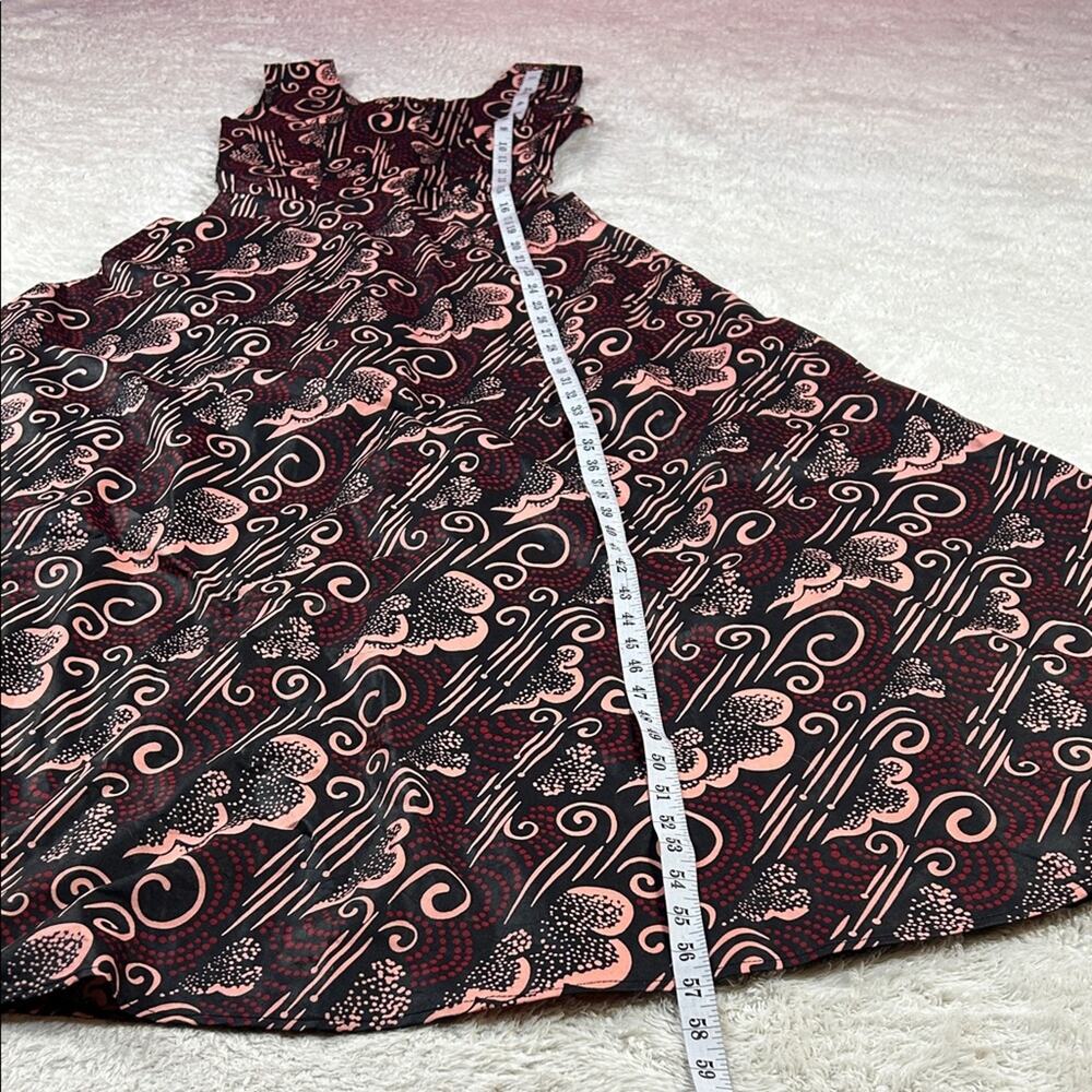 Handmade fit and flare cloud print maxi dress, size small - Picture 4 of 6